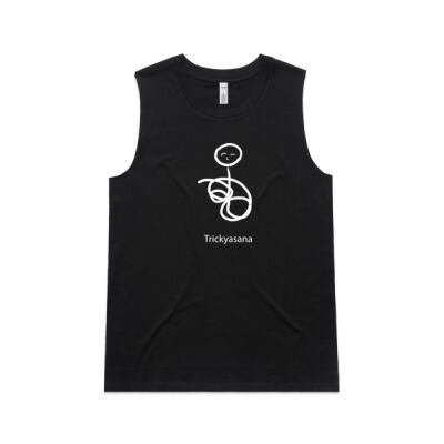Women's Tank Trickyasana White crayon Thumbnail